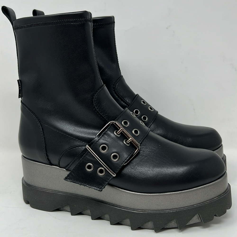 Marco Moreo Milano Italy Ankle Boot “Violet” Black